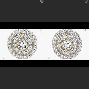 Gold and Diamond Earrings
